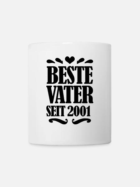 Bester Vater seit 2001 - Tasse - Weiß