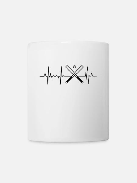 Baseball Herzlinie - Tasse - Weiß