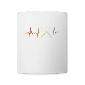 Baseball Herzschlag - Tasse - Weiß - Vorne