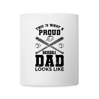 Baseball Vater - Tasse - Weiß - Vorne