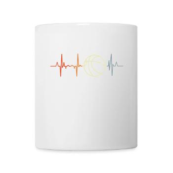 Battement de cœur de basketball - Mug blanc - blanc - Devant