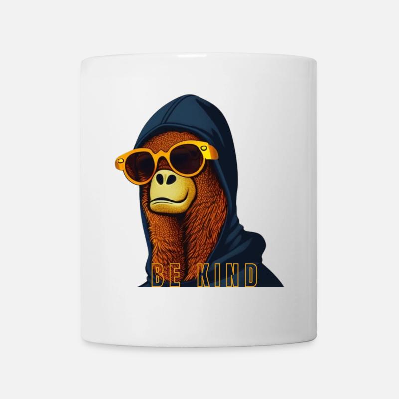 Sweat à capuche orang-outan Be Gentil - Mug blanc - blanc