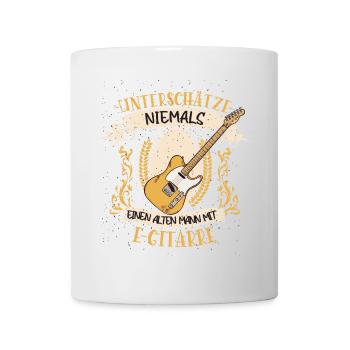E-Gitarre Musiker Elektro Gitarre Geschenk - Tasse - Weiß - Vorne