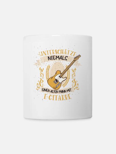 E-Gitarre Musiker Elektro Gitarre Geschenk - Tasse - Weiß