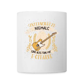 E-Gitarre Musikerin Elektro Gitarre Geschenk - Tasse - Weiß - Vorne