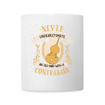 Double Bass Musician String Instrument Gift - Mug - white - Front