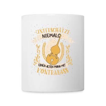 Kontrabass Musiker Streichinstrument Geschenk - Tasse - Weiß - Vorne