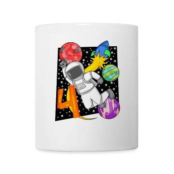 Cadeau de garçon d’anniversaire de 4 ans - Mug blanc - blanc - Devant