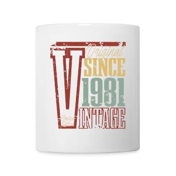 1981 Birthday Year of birth Year of construction Vintage Retro - Mug - white - Front