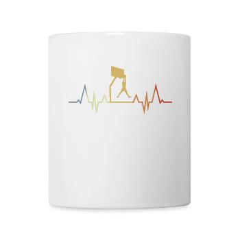 Vintage Basketball Heartbeat - Mug - white - Front