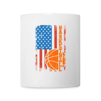Drapeau de Basketball USA - Mug blanc - blanc - Devant