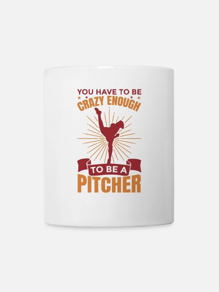 Pitcher Motivation - Tasse - Weiß