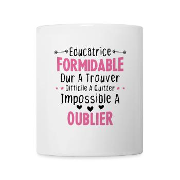 Éducatrice formidable cadeau Éducatrice d'école - Mug blanc - blanc - Devant