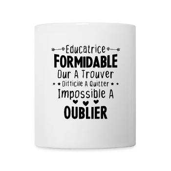 Éducatrice formidable cadeau Éducatrice d'école - Mug blanc - blanc - Devant