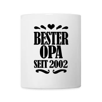Bester Opa seit 2002 - Geschenk für Opa - Tasse - Weiß - Vorne