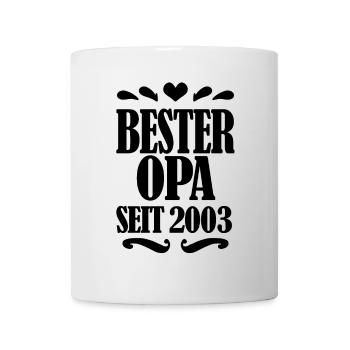 Bester Opa seit 2003 - Geschenk für Opa - Tasse - Weiß - Vorne