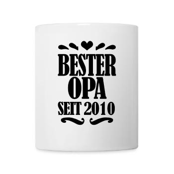 Bester Opa seit 2010 - Geschenk für Opa - Tasse - Weiß - Vorne
