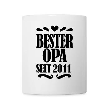 Bester Opa seit 2011 - Geschenk für Opa - Tasse - Weiß - Vorne