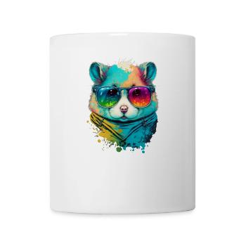 Colorful Cute Hampster Sunglasses Animal Design - Tasse - Weiß - Vorne