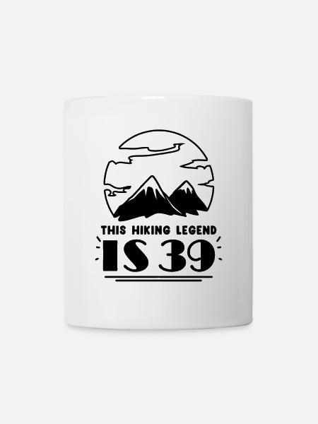 Mountain Wanderer 39e anniversaire 39 ans cadeau - Mug blanc - blanc