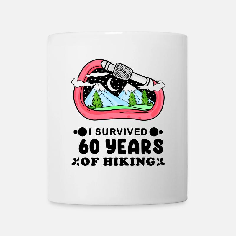 Mountain Wanderer 60e anniversaire 60 ans cadeau - Mug blanc - blanc