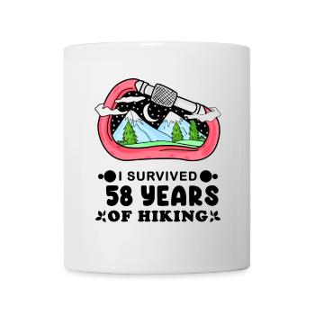 Berg Wanderer 58. Geburtstag 58 Jahre alt Geschenk - Tasse - Weiß - Vorne
