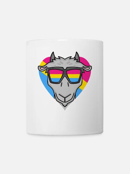 Cadeau Pansexuel Cœur de Chèvre - Mug blanc - blanc