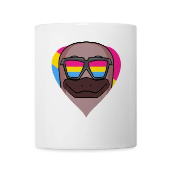 Pansexual Platypus Heart Gift - Mug blanc - blanc - Devant