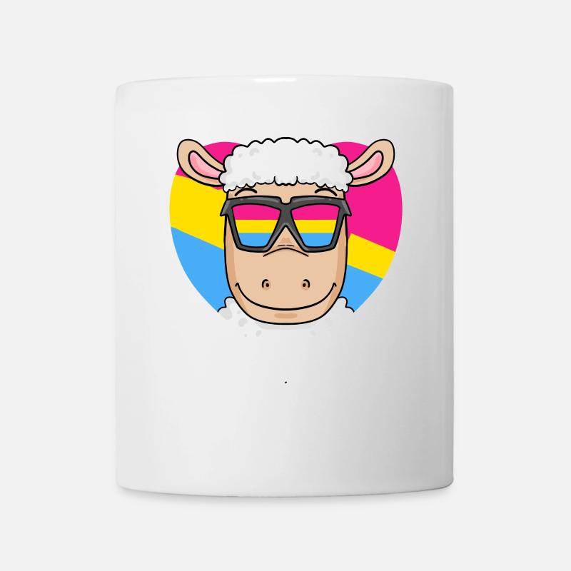 Pansexuell Schaf Herz Geschenk - Tasse - Weiß