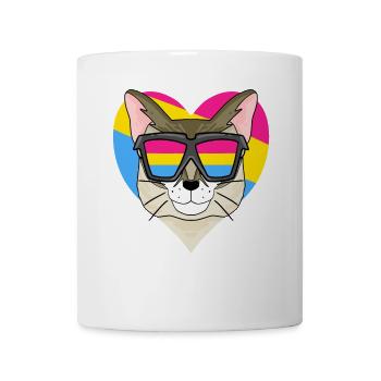 Pansexuell Katze Singapura Herz Geschenk - Tasse - Weiß - Vorne