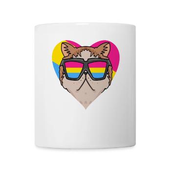 Pansexuell Katze Exotische Kurzhaarkatze Herz Gesc - Tasse - Weiß - Vorne