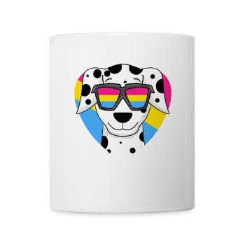 Pansexual Dog Dalmatian Heart Gift - Mug blanc - blanc - Devant