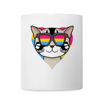 Pansexuel Cat American Shorthair Heart Cadeau - Mug blanc - blanc - Devant