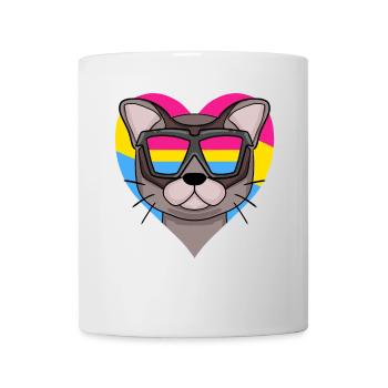 Chat pansexuel Birmanie Cadeau de cœur - Mug blanc - blanc - Devant