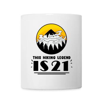 21. Geburtstag Berge 21 Jahre alt Berg Wandern - Tasse - Weiß - Vorne