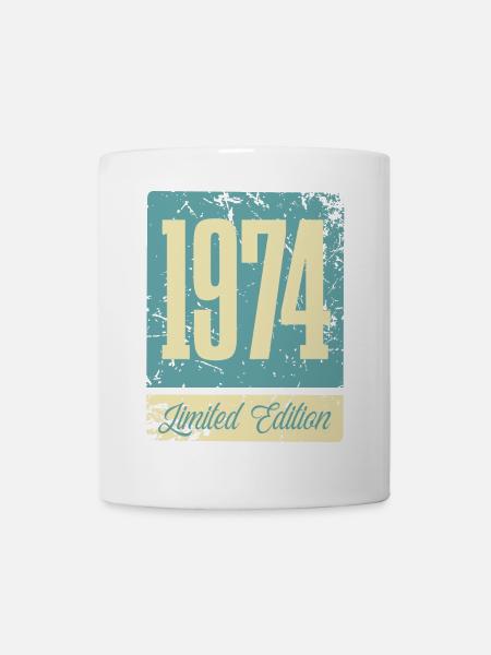 1974 Geboren Geburtstag Geburtsjahr - Tasse - Weiß