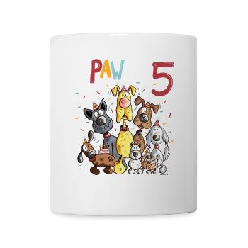 5 Birthday Pawty Five Dog Birthday Motif - Mug - white - Front