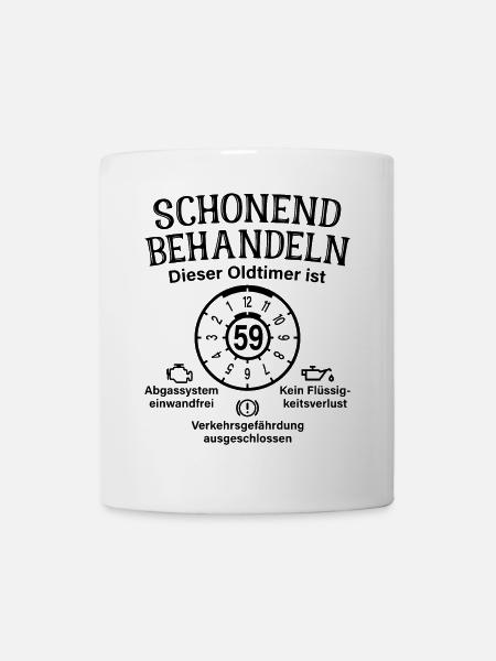 59. Geburtstag Schonend Behandeln Oldtimer Ist 59 - Tasse - Weiß