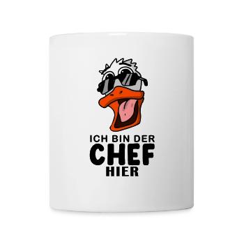 Cool Ente Chef Spruch - Tasse - Weiß - Vorne