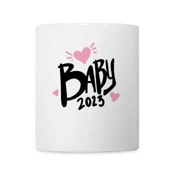 Bébé 2023 - Naissance Enceinte 2023 Grossesse - Mug blanc - blanc - Devant
