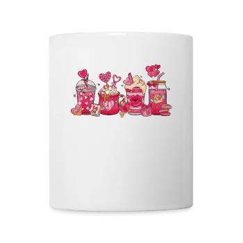 Valentinstag Heiße Schokolade Tasse Mokka - Tasse - Weiß - Vorne