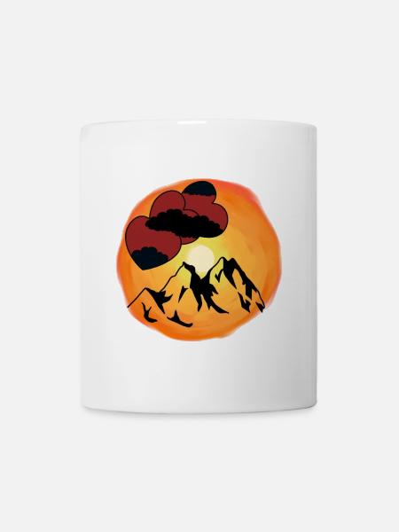 Sonnenschein Herz Bergsteiger Naturliebhaber Swiss - Tasse - Weiß
