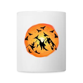 Sunshine Mountains Wilderness Birds Nature Sun - Mug blanc - blanc - Devant