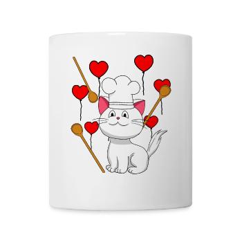 Cat Chef Birthday Gift Hobby Chef Cooking - Mug - white - Front