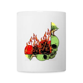 Planet Erde Klimawandel Umwelt Natur Skull Ende - Tasse - Weiß - Vorne