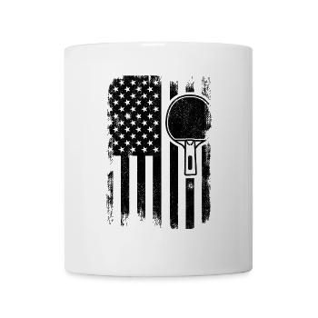 Tennis de table drapeau des États-Unis - Mug blanc - blanc - Devant