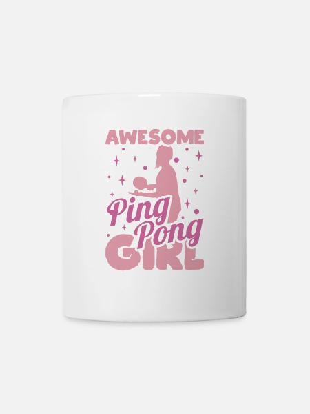 Ping Pong Mädchen - Tasse - Weiß