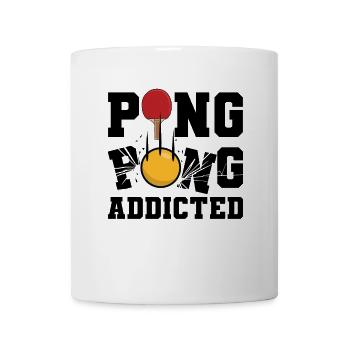 Ping Pong Süchtig - Tasse - Weiß - Vorne