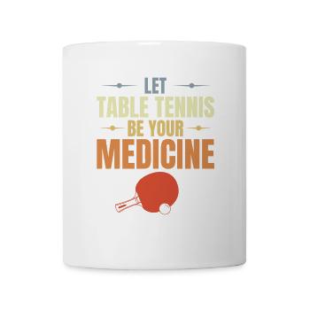 Laissez le tennis de table être votre médicament - Mug blanc - blanc - Devant