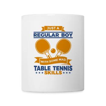 Regular Boy With Table Tennis Skills - Mug - white - Front